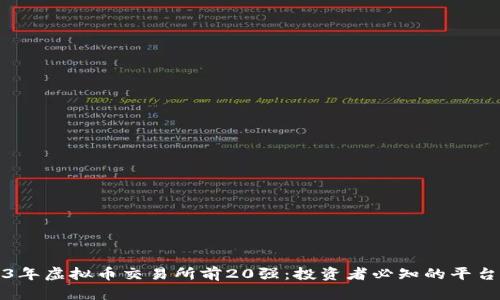 2023年虚拟币交易所前20强：投资者必知的平台评析